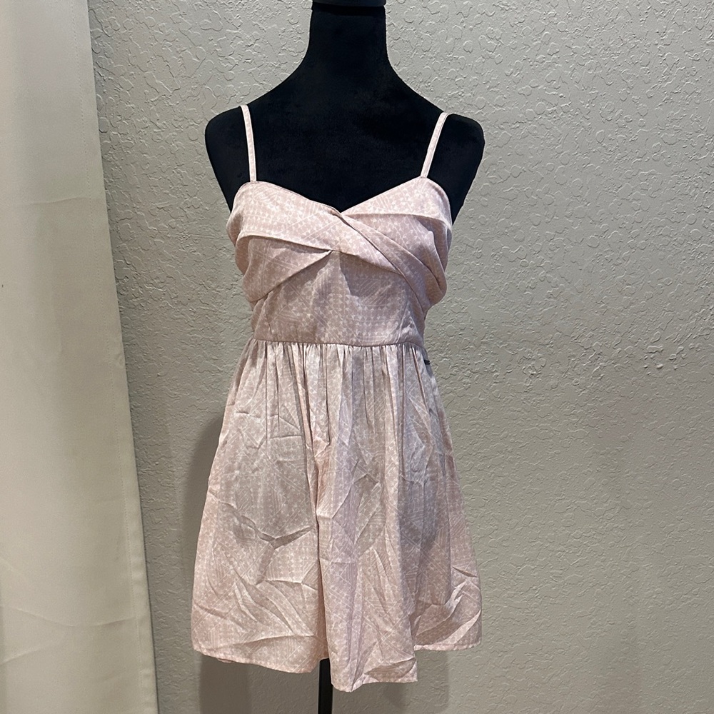 Roxy Light Pink Mini Dress with Spaghetti Straps